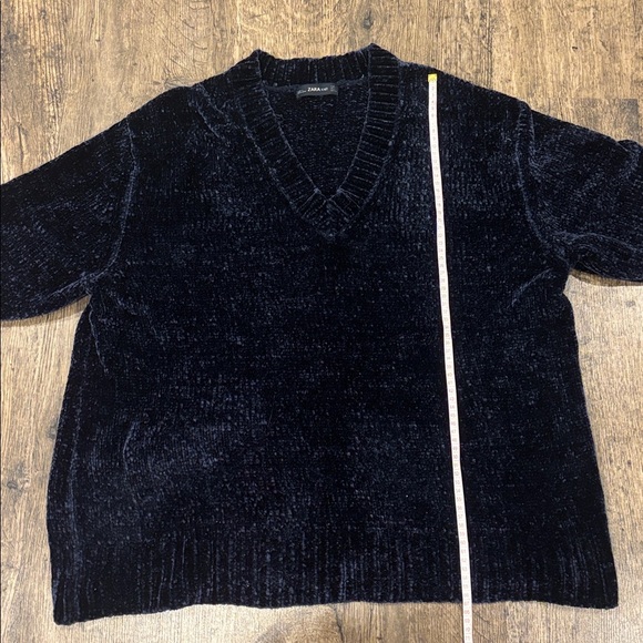 Zara Oversized Dark Blue Knit Sweater - Picture 4 of 8